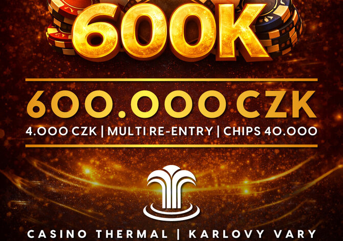 Casino Thermal: V pátek se v Karlových Varech bude hrát o nejméně 600.000 Kč!