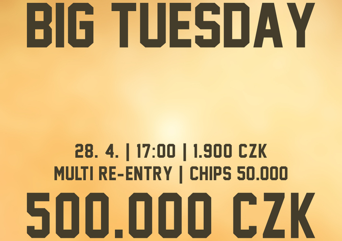 Rebuy Stars Kladno: Big Tuesday s půlmilionovou garancí v úterý v Oaze