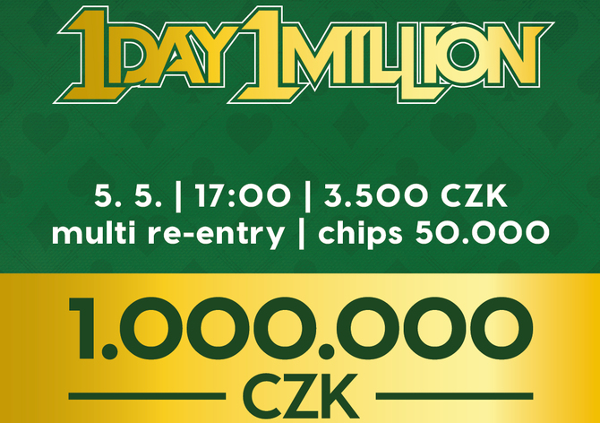 Rebuy Stars Kladno: V kladenské Oaze se bude v úterý hrát 1Day 1Million