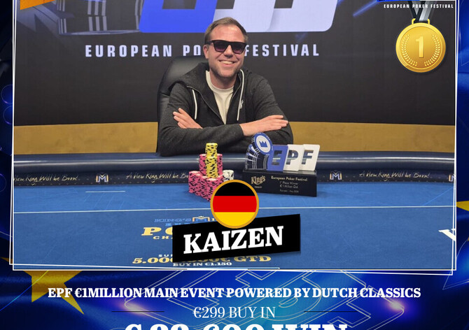 King's EPF: Ve finále EPF Main Eventu zvítězil Němec "Kaizen" po 3-way dealu