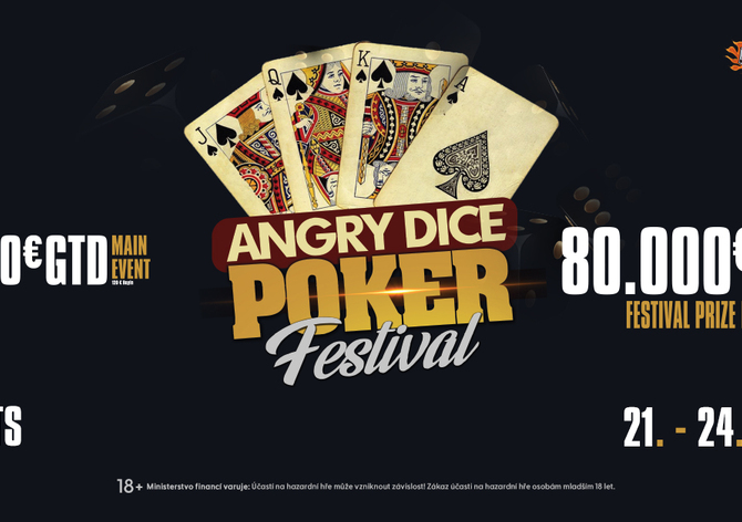 GC Aš: Od čtvrtka v Grand Casinu Angry Dice Poker Festival s celkovou garancí €80.000