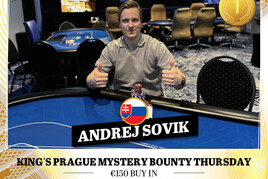 Hilton: Čtvrteční Mystery Bounty zcela zdecimoval Slovák Andrej Sovík
