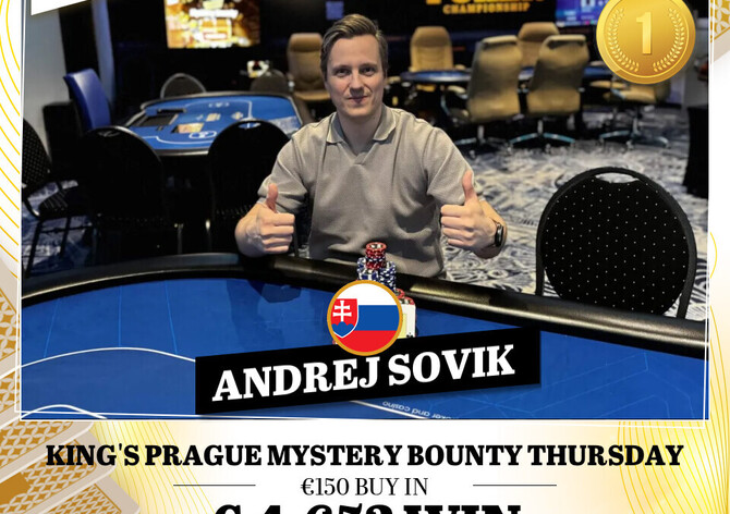 Hilton: Čtvrteční Mystery Bounty zcela zdecimoval Slovák Andrej Sovík