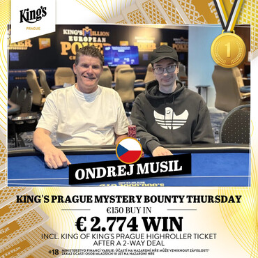 Hilton: Ondřej Musil oficiálním vítězem Thursday Mystery Bounty v rámci heads-up dealu
