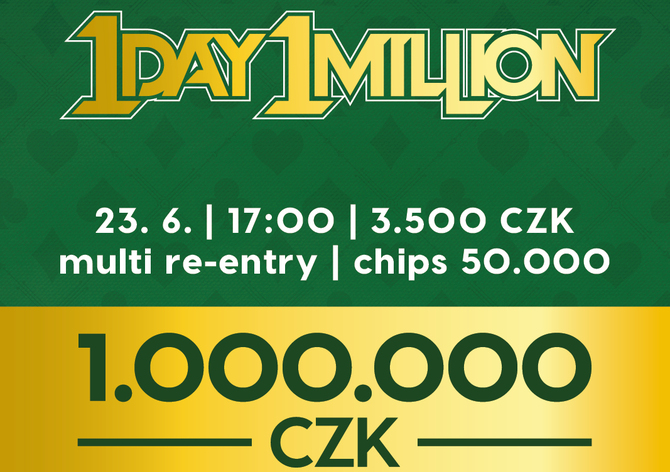 Rebuy Stars Kladno: V úterý v Oaze proběhne turnaj 1Day 1Million