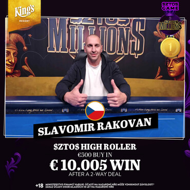 King's $ZTO$: Olda Trávníček a NikiN jsou ve finále ME $ZTO$, Slavomír Rakovan ovládl High Roller