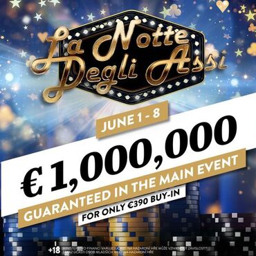 King's: Milionová garance v eurech, to je Main Event La Notte Degli Assi už od pondělí na Rozvadově