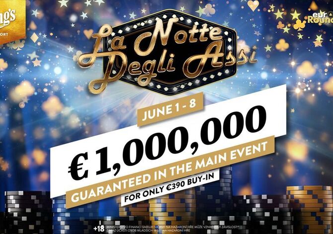 King's: Milionová garance v eurech, to je Main Event La Notte Degli Assi už od pondělí na Rozvadově