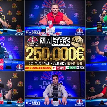 Banco Casino Masters €250.000 GTP přinese i nový High Roller SPT Challenger €20.000 GTD!