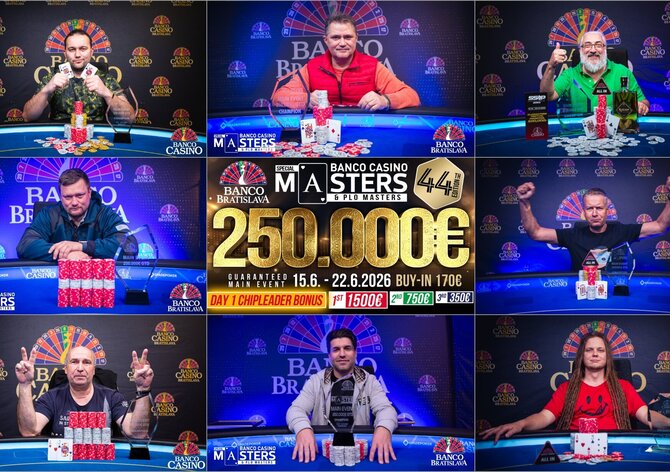 Banco Casino Masters €250.000 GTP přinese i nový High Roller SPT Challenger €20.000 GTD!