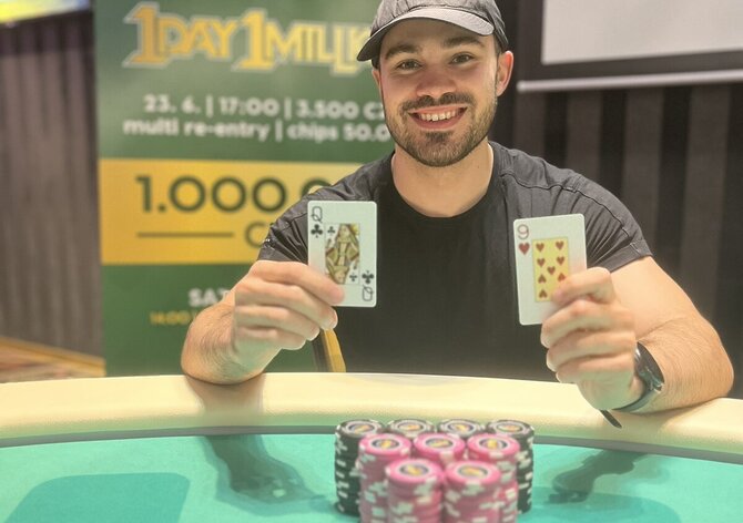RS Kladno - 1 Day 1 Million - 1M GTD - vítězství bez dealu pro Jakuba Smotlachu