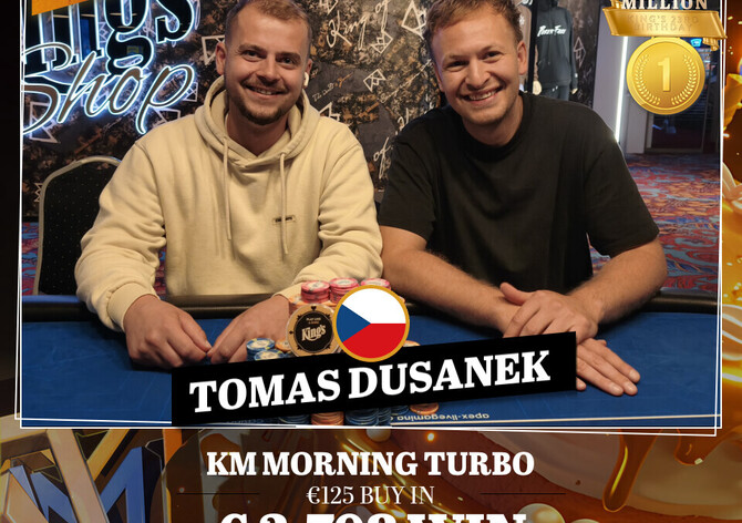 King's Million 23rd Birthday: Tomáš Dušánek vyhrál ranní side event a dva CZ postupy v Main Eventu