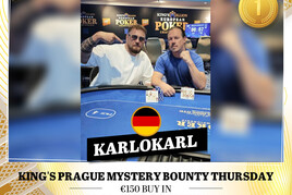 Hilton: Němec "Karlokarl" zvítězil v rámci heads-up dealu v Mystery Bounty, Marek Kocián byl druhý