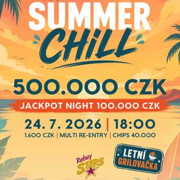 Rebuy Stars Kladno: Summer Chill - Grilovačka s turnajem o 500K už v pátek v Oaze!