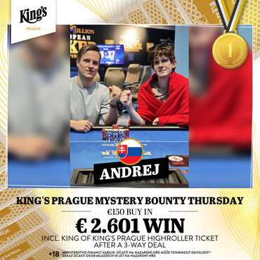 Hilton: Mezinárodní 3-way deal s vítězným Slovákem Andrejem ve čtvrtečním Mystery Bounty eventu