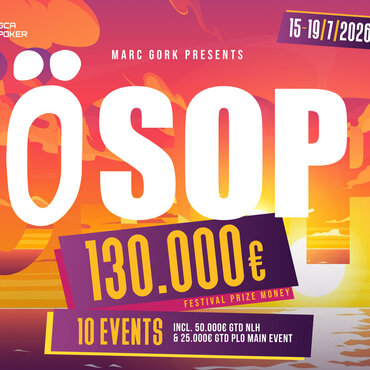 GC Aš: Od středy v Grand Casinu ÖSOP festival s celkovou garancí €130K!
