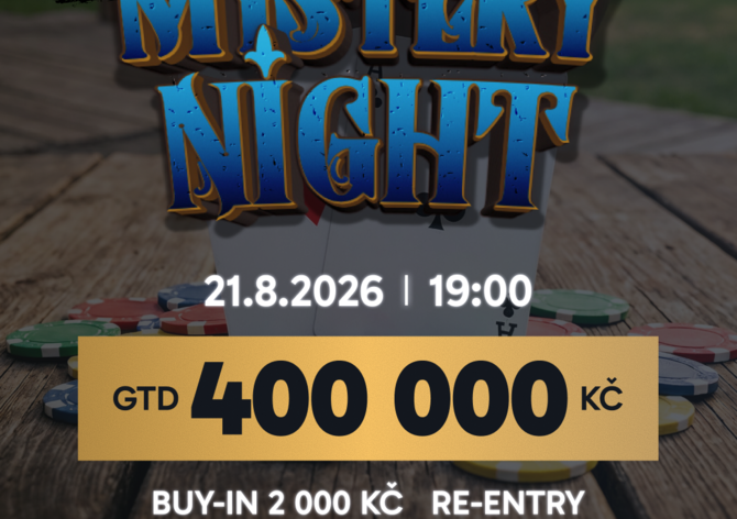 G4G: V pátek v Olomouci Mystery Night 400K GTD, v sobotu pardubický PůlMilion