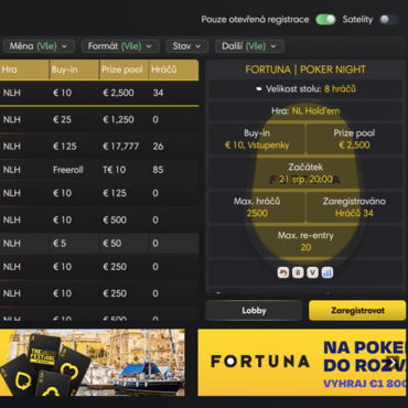 Fortuna: První česko-slovenský turnaj už dnes večer!