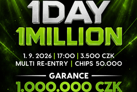 Rebuy Stars Kladno: Úterý bude v Oaze patřit jednodennímu milionovému eventu, 1 Day 1 Million
