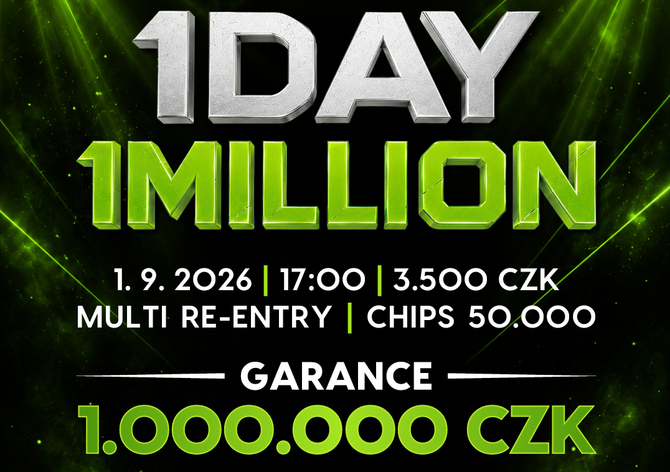 Rebuy Stars Kladno: Úterý bude v Oaze patřit jednodennímu milionovému eventu, 1 Day 1 Million