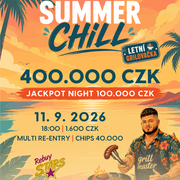 Rebuy Stars Kladno: V pátek vás v Oaze čeká skvělá nejen pokerová akce, Summer Chill - Grilovačka