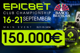 EpicBet Club poprvé v Banco Bratislava: €150K Main Event, světová jména a unikátní formáty!