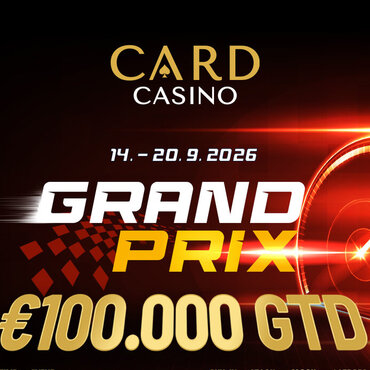 Card Casino Šamorín: Od úterý v Cardu zářijové vydání vícedenního turnaje Grand Prix €100K GTD