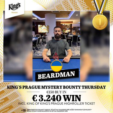 Hilton: Ukrajinec "Beardman" ovládl Mystery Bounty event, Křivánek a "beerguideprague" byli v top 3