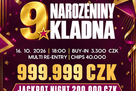 Rebuy Stars OAZA slaví deváté narozeniny! V pátek poker o 999.999 Kč!