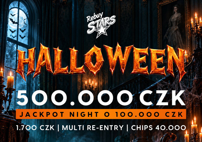 Rebuy Stars Kladno: Pátek v Oaze nabídne Halloween s turnajem o 500.000 Kč!