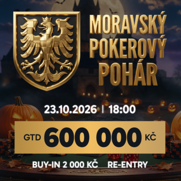 G4G: V pátek bude v Olomouci zakončen Moravský Pokerový Pohár - garance 600K!
