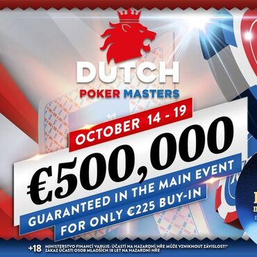 King's: Ve středu na Rozvadově začíná festival Dutch Poker Masters s Main Eventem €500K GTD