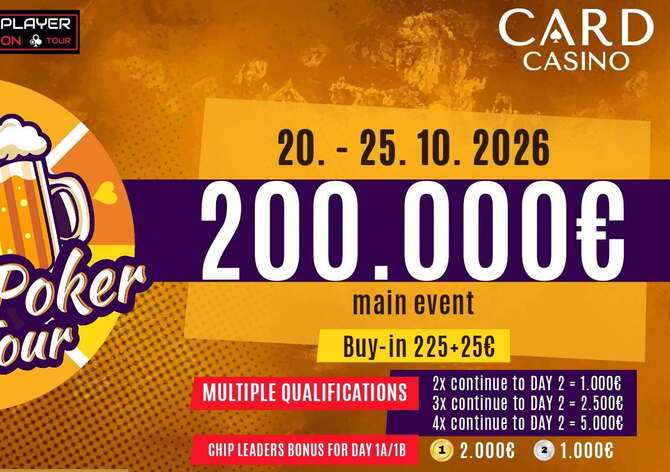 Card SK: Od středy v Šamoríně Beer Poker Tour €200K GTD