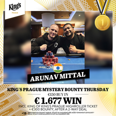 Hilton: Indický oficiální vítěz Thursday Mystery Bounty, Tomáš Žaloudek runner-upem s vyšší výhrou
