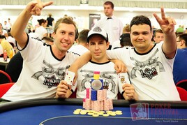 PFP 2012: V turnaji týmů zvítězilo trio hráčů PokerAreny