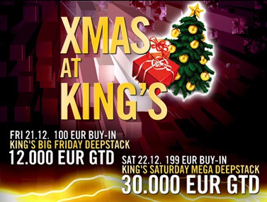 Vánoční turnaje v King’s: více než €45.000 garantováno