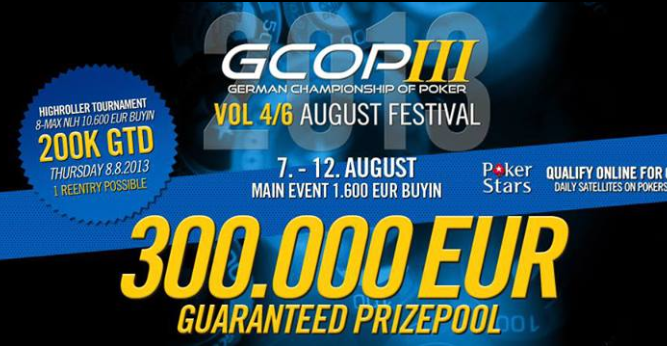 Vrchol prázdninových turnajů je tu – Main Event GCOP III garantuje €300.000!