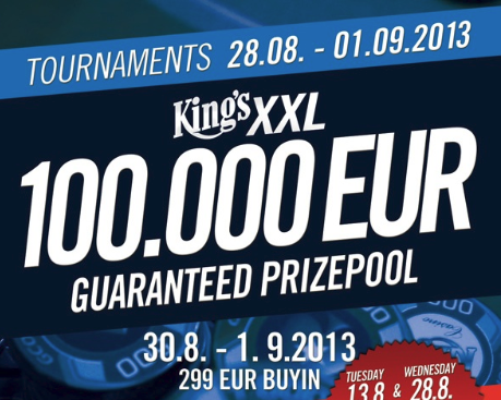 King's XXL Main Event nabízí masivních €100.000