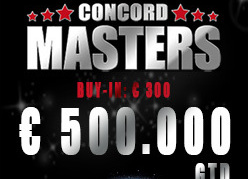 Concord Masters s garancí 500.000 EUR. Vyhrajte vstupenku zdarma!