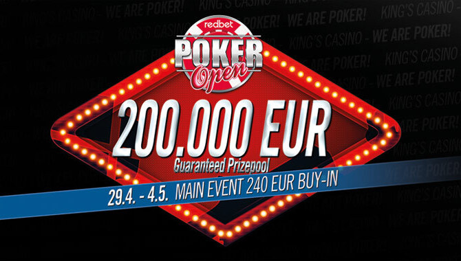 Redbet Poker Open s garancí €200.000 klepe na dveře!