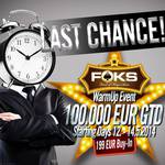 FOKS: Warm-UP se bude velmi štědře doplácet! Registrace stále otevřena!