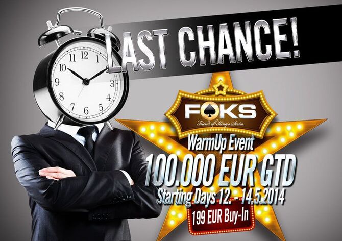 FOKS: Warm-UP se bude velmi štědře doplácet! Registrace stále otevřena!