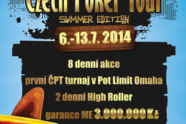 Main Event ČPT Summer Edition nabídne garanci 3.000.000 Kč