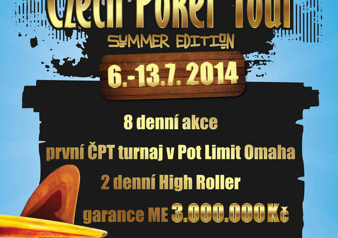 Main Event ČPT Summer Edition nabídne garanci 3.000.000 Kč