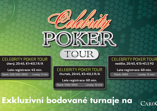 Sbírej body do Celebrity Poker Tour na CardCasino.com