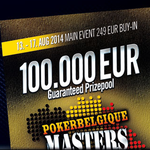 Main Event Poker Belgique Masters garantuje €100.000! 