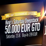 Vrcholem jednodenních turnajů v King&#039;s bude sobotní deepstack s garancí €50.000