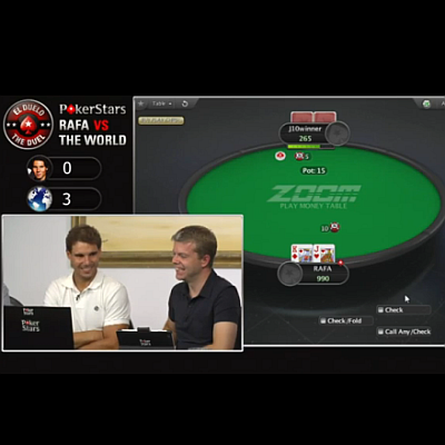 Na play money stačí i "rybí" hra! Nadal opět porazil Svět!