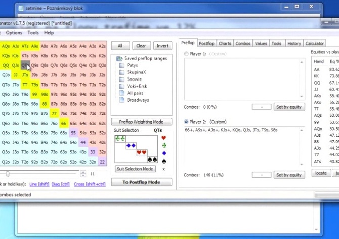 Pokerové video od Alkaatche - setmining s Combonatorem v SNG