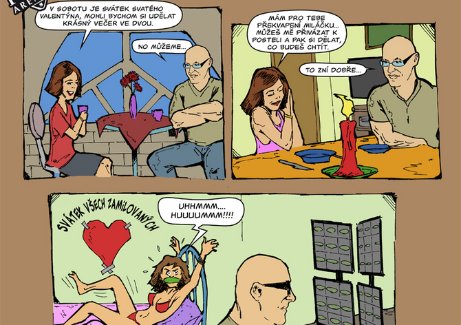 Busted draw: Pokerové komiksy na PokerAréně tentokrát o Valentýnu nebo Tornádově triumfu